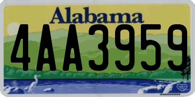 AL license plate 4AA3959