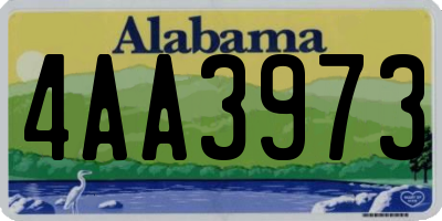 AL license plate 4AA3973