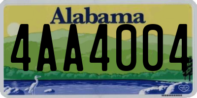 AL license plate 4AA4004
