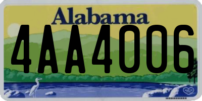 AL license plate 4AA4006