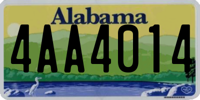 AL license plate 4AA4014