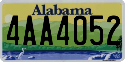 AL license plate 4AA4052