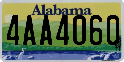 AL license plate 4AA4060