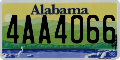 AL license plate 4AA4066