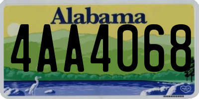 AL license plate 4AA4068