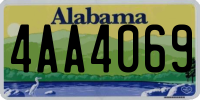 AL license plate 4AA4069