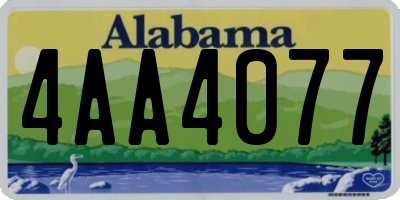AL license plate 4AA4077