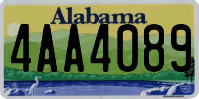 AL license plate 4AA4089
