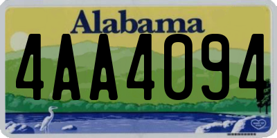 AL license plate 4AA4094