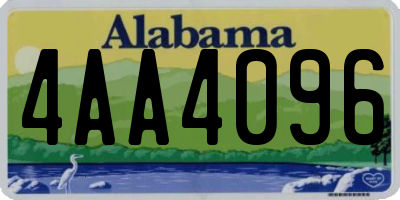 AL license plate 4AA4096