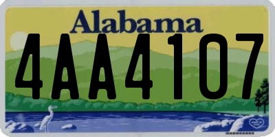 AL license plate 4AA4107