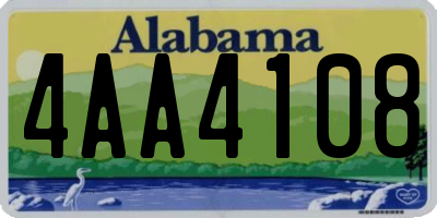 AL license plate 4AA4108