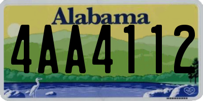 AL license plate 4AA4112