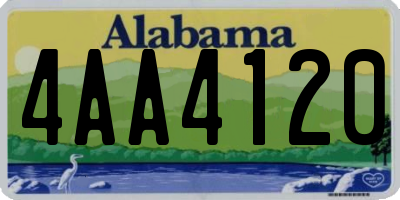 AL license plate 4AA4120