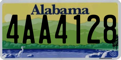 AL license plate 4AA4128
