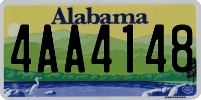 AL license plate 4AA4148