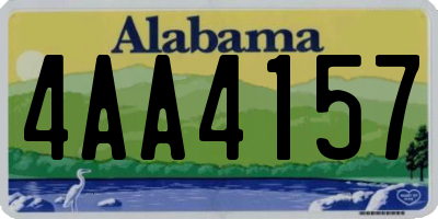 AL license plate 4AA4157