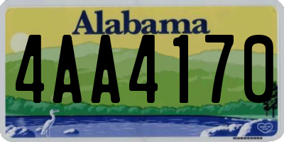 AL license plate 4AA4170