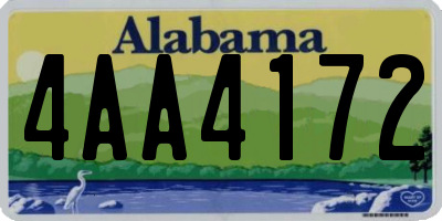 AL license plate 4AA4172