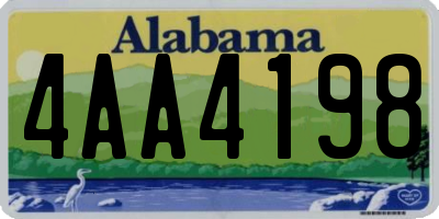 AL license plate 4AA4198