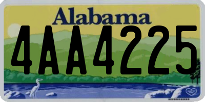 AL license plate 4AA4225