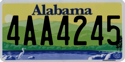 AL license plate 4AA4245