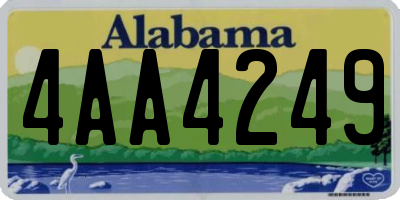 AL license plate 4AA4249
