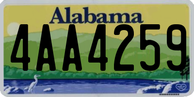AL license plate 4AA4259