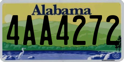 AL license plate 4AA4272