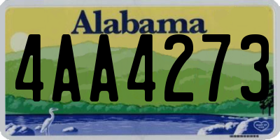 AL license plate 4AA4273