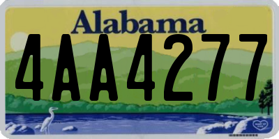 AL license plate 4AA4277