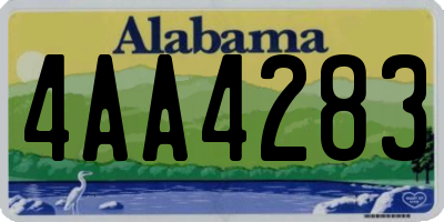 AL license plate 4AA4283