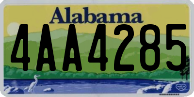 AL license plate 4AA4285