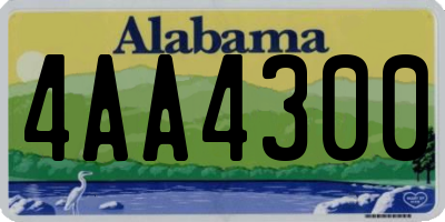AL license plate 4AA4300