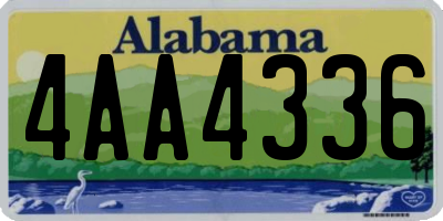 AL license plate 4AA4336