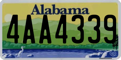 AL license plate 4AA4339