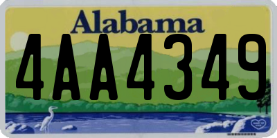AL license plate 4AA4349