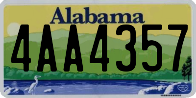 AL license plate 4AA4357