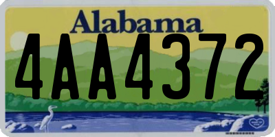 AL license plate 4AA4372