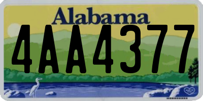 AL license plate 4AA4377