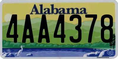AL license plate 4AA4378