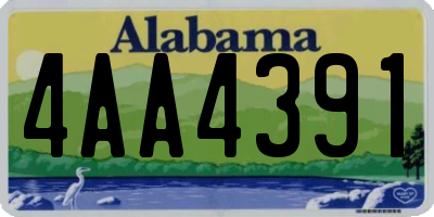 AL license plate 4AA4391