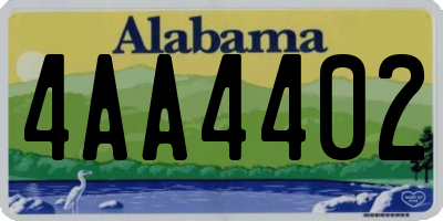 AL license plate 4AA4402