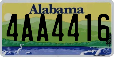AL license plate 4AA4416