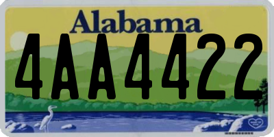 AL license plate 4AA4422