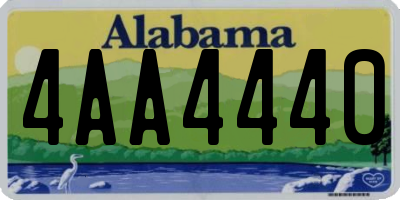AL license plate 4AA4440