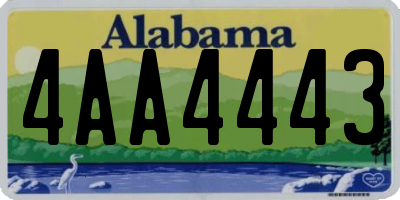 AL license plate 4AA4443