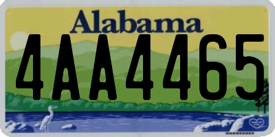 AL license plate 4AA4465