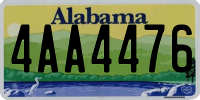 AL license plate 4AA4476