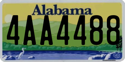 AL license plate 4AA4488